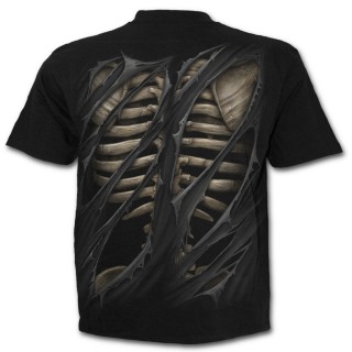 T-shirt gothique homme  aspect dchir sur cage thoracique