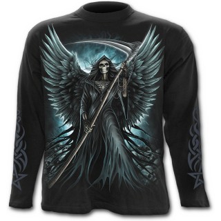 T-shirt gothique homme  manches longues avec grande faucheuse