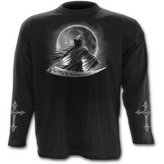 T-shirt gothique homme  manches longues avec la mort  faux ensanglante
