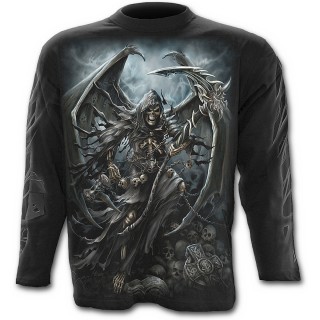 T-shirt gothique homme  manches longues  moissonneur gant ail