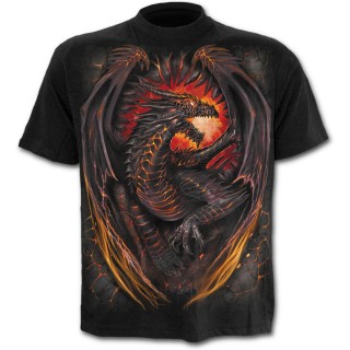 T-shirt homme avec dragon flamboyant