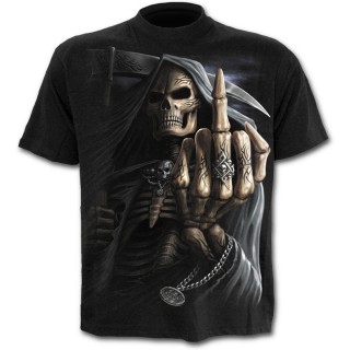 T-shirt homme avec la Mort faisant un fuck