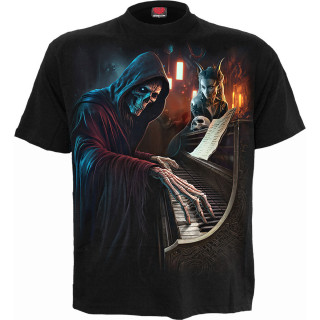 T-shirt homme avec La Mort jouant du piano
