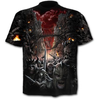 T-shirt homme avec scne de bataille pique