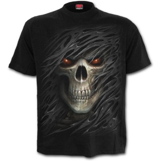 T-shirt homme avec tte de mort  voile dchir