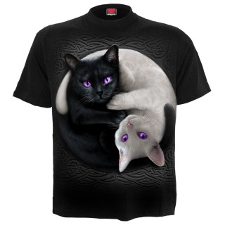 T-shirt homme à chats Yin et Yang