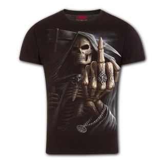 T-shirt homme coupe moderne avec la Mort faisant un fuck