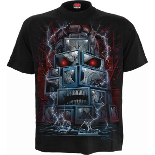 T-shirt homme  crne d'crans "La mort par la tlvision"