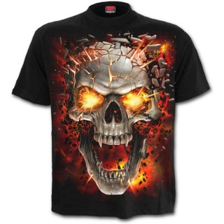 T-shirt homme  crane explosif