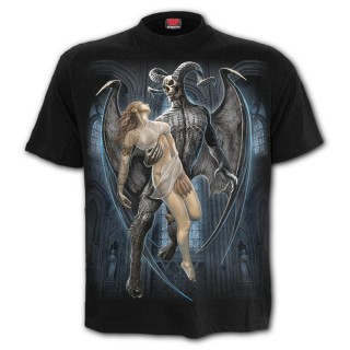 T-shirt homme gothique avec le diable emportant une femme