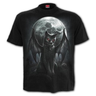 T-shirt homme gothique  chat vampire macabre
