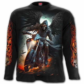 T-shirt homme manches longues  Ange de La Mort sur sa moto