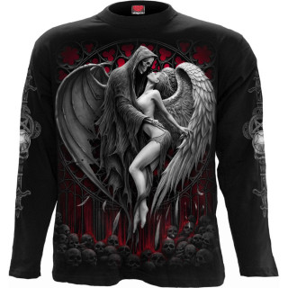 T-shirt homme manches longues avec La Mort aile enlaant un ange