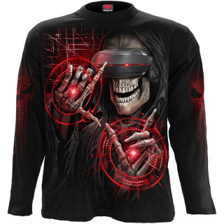 T-shirt homme manches longues avec la Mort en mode Ralit virtuelle