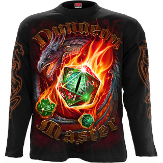 T-shirt homme manches longues avec La Mort et le dragon "DUNGEON MASTER"