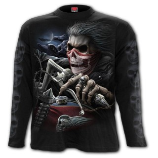 T-shirt homme manches longues  biker revenant d'entre les morts