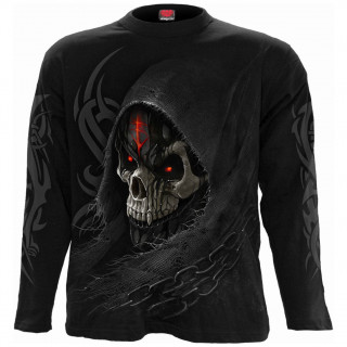 T-shirt homme manches longues DARK DEATH avec La Mort aux yeux rouges