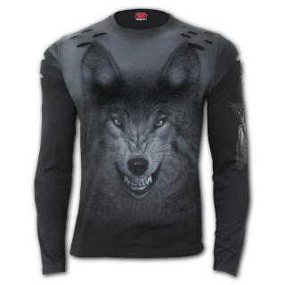 T-shirt homme  manches longues dchires SHADOW WOLF
