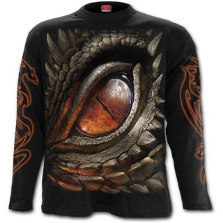 T-shirt homme manches longues gothique "L'oeil du dragon"