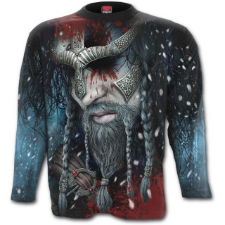 T-shirt homme manches longues  guerrier viking allant au Valhalla