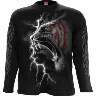 T-shirt homme manches longues  tigre tach de sang et clair