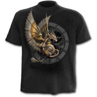 T-shirt homme noir  Dragon Steampunk