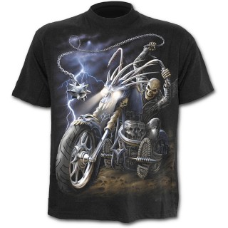 T-shirt homme noir  moto dvoreuse d'mes et biker