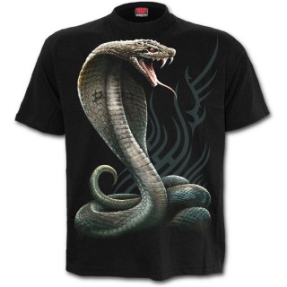 T-shirt homme  serpent cobra sur fond tribal