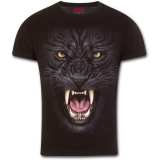 T-shirt homme tribal  Panthre noire (coupe moderne)