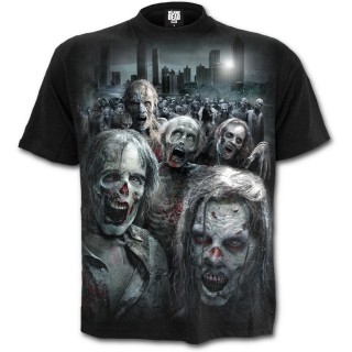 T-shirt homme Walking Dead officiel  Horde zombie