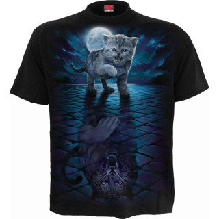 T-shirt homme "WILD SIDE"  chaton refletant un tigre froce