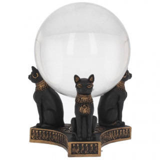 Support  boule de cristal desse Bastet (12,7cm)