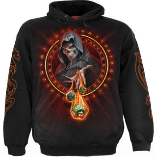 Sweat capuche homme avec La Mort et le dragon "DUNGEON MASTER"