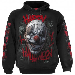 Sweat capuche homme � clown "HAPPY HORROWEEN"