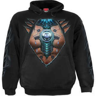 Sweat capuche homme effet implant Cybernetique