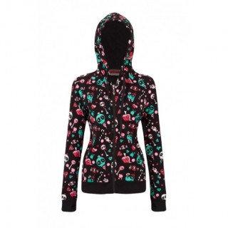 Sweat-shirt Femme goth-rock Jawbreaker � motif sucreries zombies