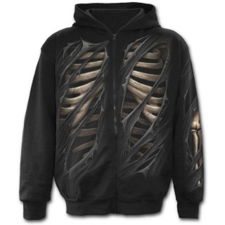 Sweat-shirt gothique homme  aspect dchir sur cage thoracique