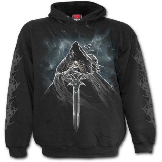 Sweat-shirt gothique homme avec cavalier de La Mort sur son cheval noir