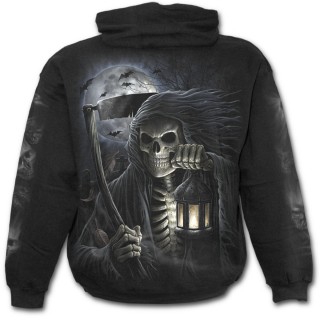 Sweat-shirt gothique homme  avec la Mort tenant une torche