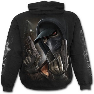 Sweat-shirt gothique homme avec squelette assassin des rues