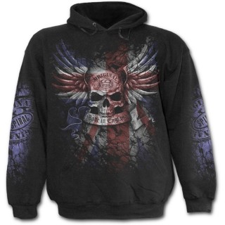 Sweat-shirt rock homme avec tte de mort sur drapeau Union Jack