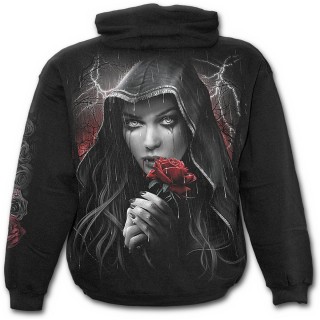 Sweat-shirt gothique homme avec tombe et femme en deuil  rose