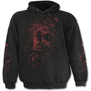 Sweat-shirt gothique homme  bouche de vampire et crane de sang