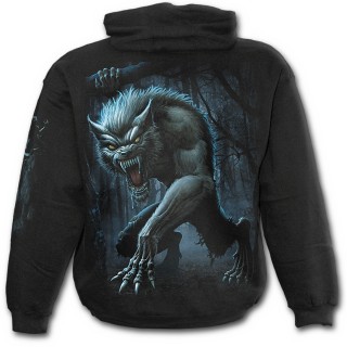 Sweat-shirt gothique homme  capuche avec loup garou