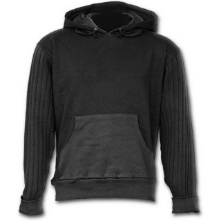 Sweat-shirt gothique homme  capuche et manches pull style "METAL STREETWEAR"