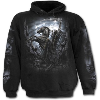 Sweat-shirt gothique homme  cavalier de la mort avec sa faux