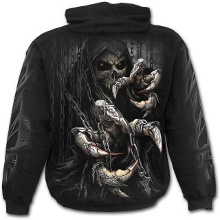 Sweat-shirt gothique homme  griffes de la mort et chaines