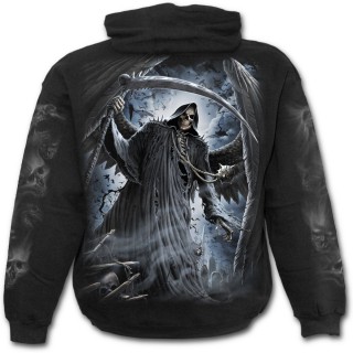 Sweat-shirt homme gothique avec La mort entoure de ses fidles chauves-souris