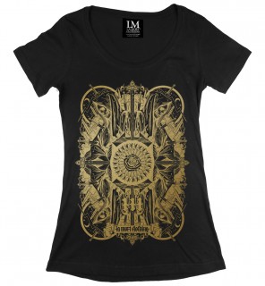 T-shirt gothique femme Four Skulls Scoop (EG/B) - LA Mort Clothing