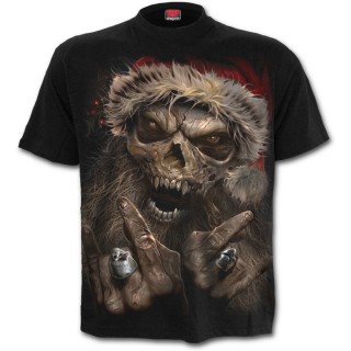 T-shirt gothique homme  pre Noel squelette rock